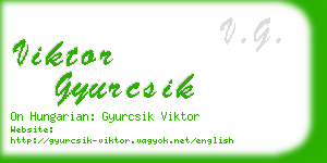 viktor gyurcsik business card